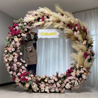 KCFA-138 nouveau produit personnalisation de mariage indien couleur vive jardin Faux fleur arc toile de fond pour mariage et décoration de fête