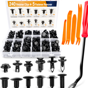 He01 245 cái Chốt đẩy ô tô bảng điều khiển cửa kẹp 240 đinh tán + 5 chốt tháo - Product Image 1