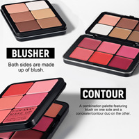 Palette de blush HANDAIYAN en marque propre, 12 couleurs, blush crème, contour, illuminateur, tout-en-un, maquillage visage, vente en gros