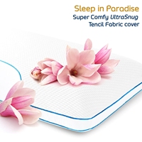 Oreiller en mousse à mémoire de forme pour le soutien du cou infusé de gel double face Kingworth pour les dormeurs latéraux