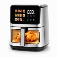 Friteuse à air intelligente à double panier 9L avec écran tactile numérique, grande capacité, pour toute la famille