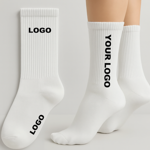 Wholesale Custom Logo Unisex Breathable Knitted <b>Quarter</b> Crew <b>Socks</b> for <b>Men</b> Women - Product Image 1