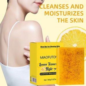 Savon Solide Éclaircissant au Curcuma Jaune Effet Bonne Mine Anti-Taches Exfoliant Hydratant Blanchissant Pour Tous Types de Peau - Product Image 3