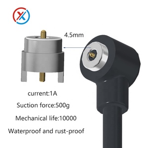 Conector de 2 pines de alta calidad, 1.5mm 2.0mm, cabezal hembra, impermeable, conector magnético tipo pogo pin dorado - Product Image 3