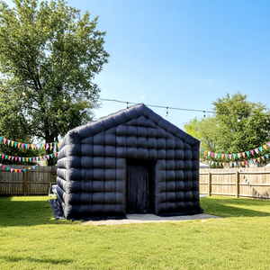 Evento comercial negro PVC portátil patio trasero fiesta casa inflable <span class=keywords><strong>club</strong></span> nocturno LED discoteca luz inflable <span class=keywords><strong>club</strong></span> nocturno cubo tienda - Product Image 1