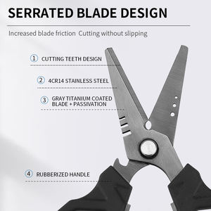 กรรไกรตกปลา KLIFISHING พร้อมใบมีดสแตนเลส ด้ามจับยางและพลาสติก พร้อมปลอกป้องกัน - Product Image 3