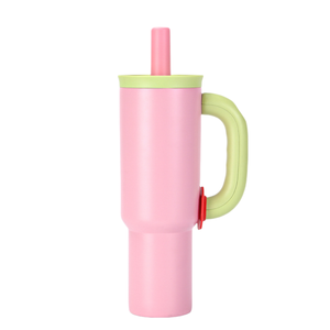 Tasse isolée en acier inoxydable de 40oz avec poignée Tasse de voiture pour boissons chaudes et froides Voyage en plein air - Product Image 4