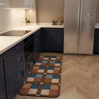 Tapis de cuisine personnalisé, lavable, en boue de diatomée, antidérapant, motif puzzle, anti-fatigue, adapté aux animaux domestiques, écologique