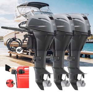 Moteur hors-bord 4 temps 15 CV à arbre long pour bateau de pêche, modèle 2026 - Product Image 2