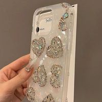 Étui de luxe antichoc de haute qualité avec paillettes et diamants pour iPhone 18 17 16 15 Pro Max – Coque de téléphone portable ornée de bijoux d'excellente qualité