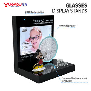 Meilleures ventes, présentoir à lunettes optiques en acrylique avec éclairage LED en forme de L moderne, antivol, rotation à 360 degrés, étagères personnalisables - Product Image 5