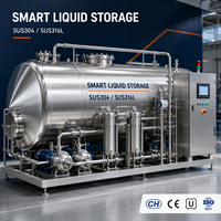 Réservoir de stockage en acier inoxydable pour huile comestible, sirop, sauce, jus et eau propre, fourni par l'usine