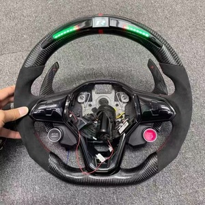 Volant en fibre de carbone et suède pour <span class=keywords><strong>Volkswagen</strong></span> <span class=keywords><strong>Golf</strong></span> <span class=keywords><strong>7</strong></span> <span class=keywords><strong>7</strong></span>.5 GTI GTD <span class=keywords><strong>GTE</strong></span> R 2013-2020 Polo GTI Tiguan Passat DSG - Product Image 1