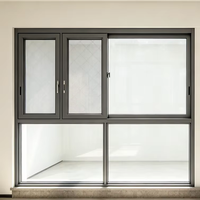 Fenêtre coulissante en aluminium de qualité supérieure avec double vitrage isolant pour chambre résidentielle