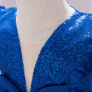 Abito da Principessa per Bambine con Paillettes, Maniche a Sbuffo e Volant, Vestito da Cerimonia per Bambina di Un Anno - Product Image 4