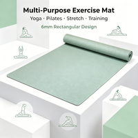 Yoga-Matte Premium 6mm Extra Dick Rutschfest Bedruckt Polyvinylchlorid (PVC) Übungs-Fitnessmatte für Yoga Pilates Boden