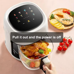 Nouvel arrivage Friteuse électrique multifonctionnelle 6L à écran tactile visible en verre pour la maison Friteuse numérique <span class=keywords><strong>sans</strong></span> <span class=keywords><strong>huile</strong></span> - Product Image 6