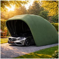 Abri de jardin pliable, portable et rétractable, avec toit en arche, pour voiture ou garage.