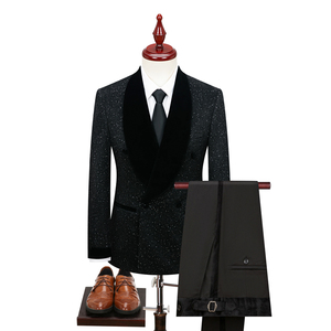 Vestito da uomo <span class=keywords><strong>bianco</strong></span> Ready Made con colletto nero Slim Fit abiti da <span class=keywords><strong>sposo</strong></span> di alta qualità per la festa di nozze 2025 - Product Image 4