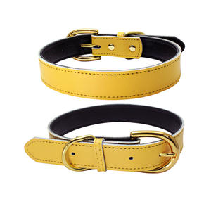 Collar y Correa para Perro de Cuero PU Marrón Sólido, Ajustable, con Hebilla Dorada, Resistente, para Perros Medianos, Grandes y Extra Grandes, para Entrenamiento - Product Image 6
