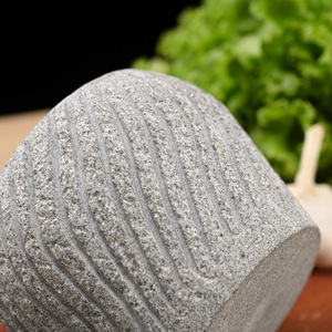 Hand Carved Stone Mortar And Pestle Bluestone Grinder Herb Spice Tools Durable Manual Garlic Crusher - Product Image 3