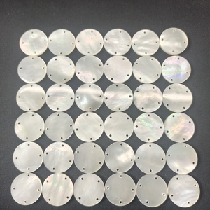 Bán buôn Trắng mẹ của vỏ ngọc trai vòng đĩa chip khoảng trống trang sức phụ kiện lau Seashell Craft trang trí - Product Image 6