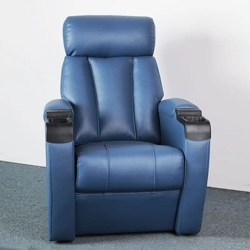 Hochwertige blaue Leder Heimkino Sitz stuhl Möbel moderne Liege Heimkino Stühle