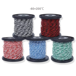สายไฟทนความร้อนสูง AFS เทฟลอน ขนาด 0.12 /0.2 /<span class=keywords><strong>0.35</strong></span> /0.75/1.5 ตารางมิลลิเมตร สายคู่บิดเกลียวเคลือบดีบุก 2 แกน สำหรับส่งสัญญาณ -60+200 องศา ℃ - Product Image 2