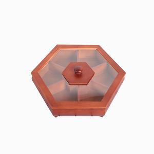 Solid Wood Dried Fruit <b>Box</b> Polygon Shape With Glass Lid For Storage And <b>Gifting</b> - Product Image 5