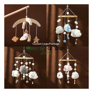<span class=keywords><strong>Mobile</strong></span> musical islamique étoiles et nuages fait main <span class=keywords><strong>pour</strong></span> <span class=keywords><strong>bébé</strong></span>, cadeau personnalisé, décoration murale, <span class=keywords><strong>mobile</strong></span> de berceau lune, étoiles, nuages et animaux - Product Image 1