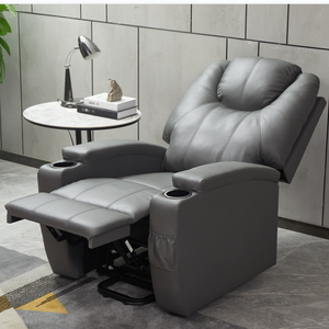 Sofá Seccional Reclinable de Lujo Americano, Negro y Marrón, Sofá Reclinable para Cine en Casa, con Masaje, Calefacción y Silla Eléctrica - Product Image 3