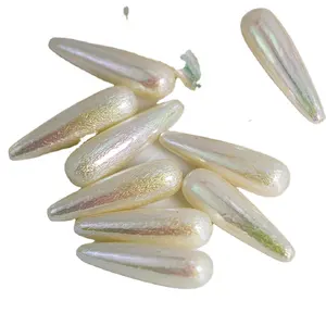 Wholesale UV natural freshwater pearl loose beads baroque water drop diy handmade jewelry materia