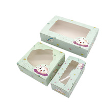 Boîte à dessert en carton recyclable personnalisée avec logo, qualité alimentaire, emballage écologique pour pâtisserie, gâteau, gâteau de lune