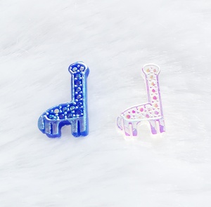 7x11mm bleu <span class=keywords><strong>girafe</strong></span> résine perles colle sur ongle et Flatback strass colle sur boucle d'oreille comme décoration vente chaude - Product Image 1