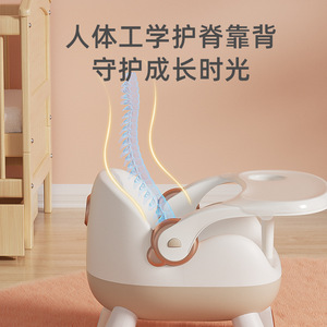 Silla alta multifuncional para bebé con bandeja desmontable, silla de alimentación de plástico con forma de manzana para mayores de 6 meses - Product Image 3
