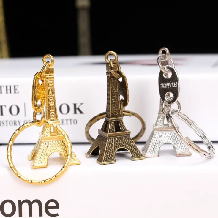 Vintage Paris Eiffelturm Schlüssel bund Metall turm Anhänger Schlüssel ring Tasche Kleines Geschenk Schlüssel bund