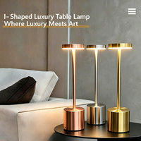 Lampe de bureau LED tactile rechargeable par USB, gradation progressive, sans fil, réglable, moderne, en aluminium, lampe de chevet