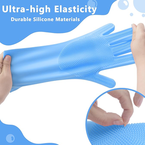 Gants de toilettage pour animaux de compagnie en silicone résistant à la chaleur, à haute densité, à cinq doigts, anti-grippage, pour le bain et le massage des chiens et des chats - Product Image 5