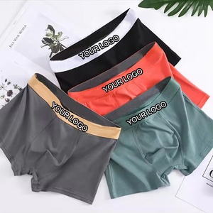 Ropa Interior Masculina Personalizada de Fábrica, Varios Colores, Logotipo Personalizado, Calzoncillos <span class=keywords><strong>Boxer</strong></span> Clásicos y Cómodos de Algodón para <span class=keywords><strong>Hombre</strong></span> - Product Image 3
