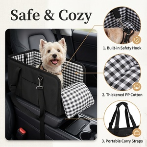 Sac de transport portable 2-en-1 pour animaux de compagnie, siège auto, sac de voyage respirant en tissu Oxford pour chiens et chats, grande capacité, sac de transport surélevé - Product Image 4