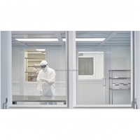 Salle blanche modulaire portable à installation facile, flux d'air laminaire ISO 6 7 8, panneau anti-poussière, salle blanche de laboratoire, fabricant de cabine de salle blanche