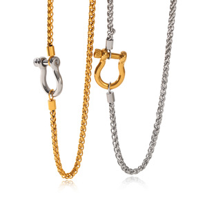 Stainless Steel <strong>Unique</strong> Hypoallergenic <strong>Silver</strong> Gold Chain <strong>Necklace</strong> Women Chic Fashion Ornament - Product Image 2