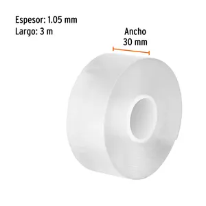 BOX 6 Cinta nano reutilizable de doble cara, transparente 3 m x 30 mm - Product Image 2