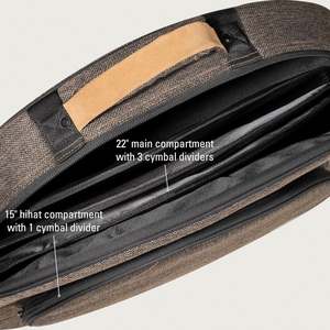 Étui de rangement pour instruments de musique 20/24 pouces, étui pour sacs à cymbales, étui imperméable pour gong, sac à roulettes pour tambourin - Product Image 4