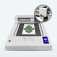 Cortadora de vinilo de cama plana CNC para PU, PVC, PPF, mini cortadora automática de película DTF, máquina de corte de vinilo de contorno A3