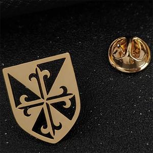Yiwu Aceon, logotipo de equipo de Club de acero inoxidable, regalo de Iglesia, insignia de escudo hueco, broche de Pin de solapa cruzado <span class=keywords><strong>Domini</strong></span> de oración sagrada - Product Image 2