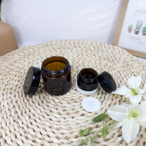 Personalizado 1oz 30ml redondo transparente lado recto CR resistente a los niños concentrado tarro flor tarro de vidrio con tapa a prueba de niños - Product Image 1