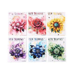 30 Sheets/pack of PET <strong>Stickers</strong>, Including 6 Materials for the Gem Blossoming Series Gem Flower Handnet - Product Image 5