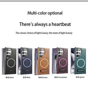 Custodia protettiva per telefono per <span class=keywords><strong>Samsung</strong></span> S22 S23 S24 custodia magnetica per telefono con supporto nascosto per <span class=keywords><strong>Samsung</strong></span> S22 S23 S24 - Product Image 6