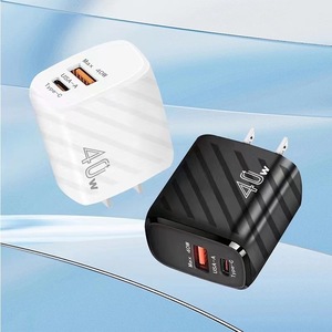 40W USB a + <span class=keywords><strong>C</strong></span> caricabatterie rapido spina PD QC3.0 doppia-motore di ricarica 2 porte 2 in 1 adattatore per telefono per iphone - Product Image 5